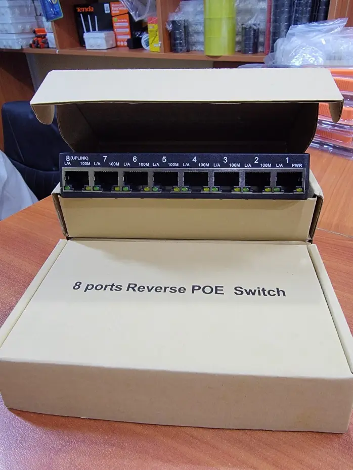 Reverse POE 8 port switch available