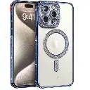 iPhone 16 Pro Max Diamond Rhinestone Glitter Crystal Bling MagSafe Cover